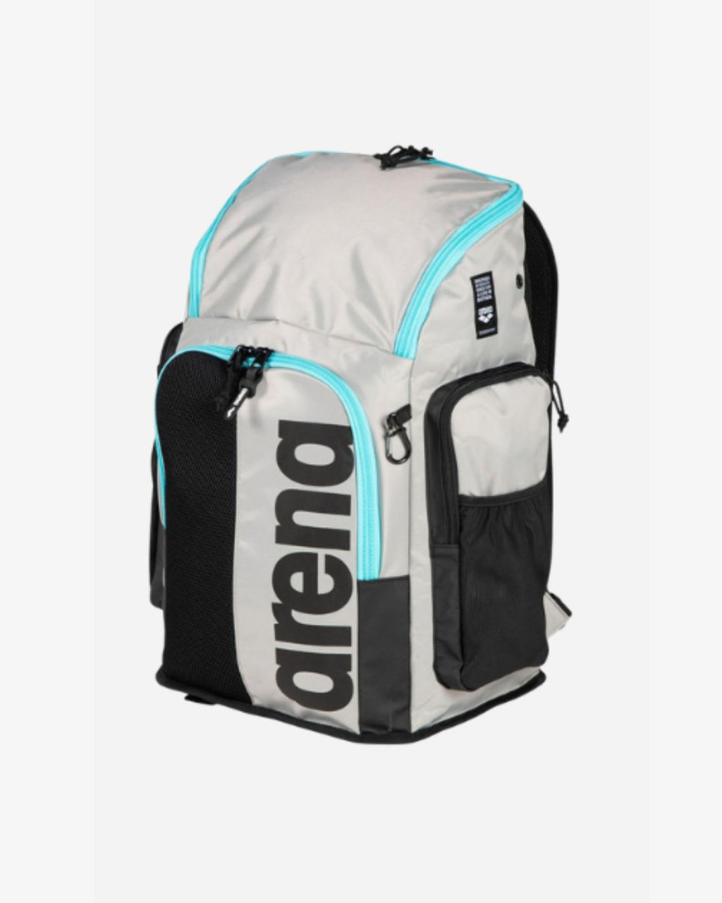 MOCHILA ARENA SPIKY 45 LITRO  GRIS CON CIERRES  CELESTE