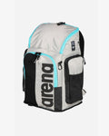 MOCHILA ARENA SPIKY 45 LITRO  GRIS CON CIERRES  CELESTE