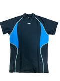 Polera arena UV woman y shirt black tuquoise