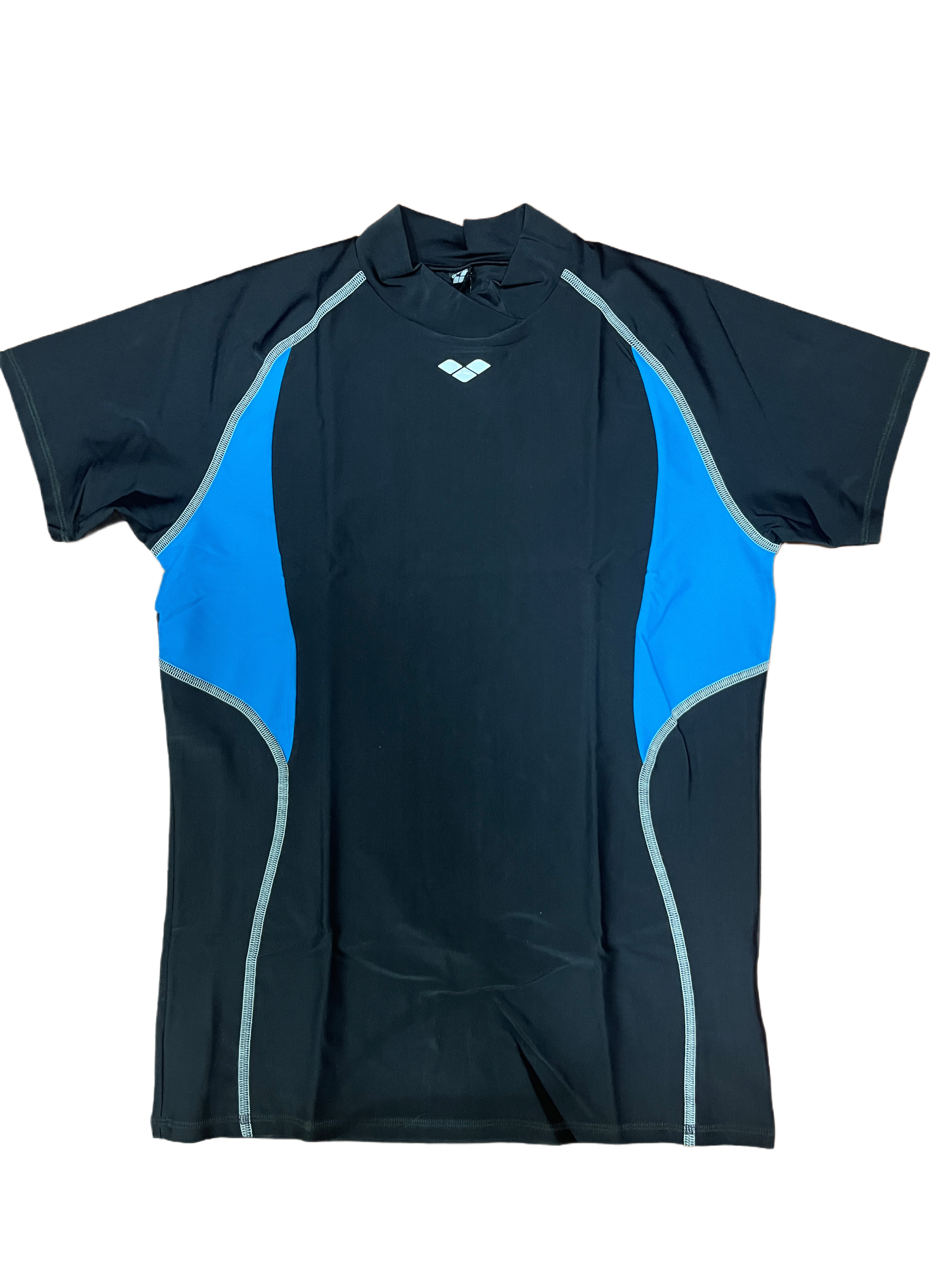 Polera arena UV woman y shirt black tuquoise