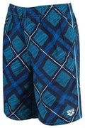 Bermuda printed check Jr long navy turquoise