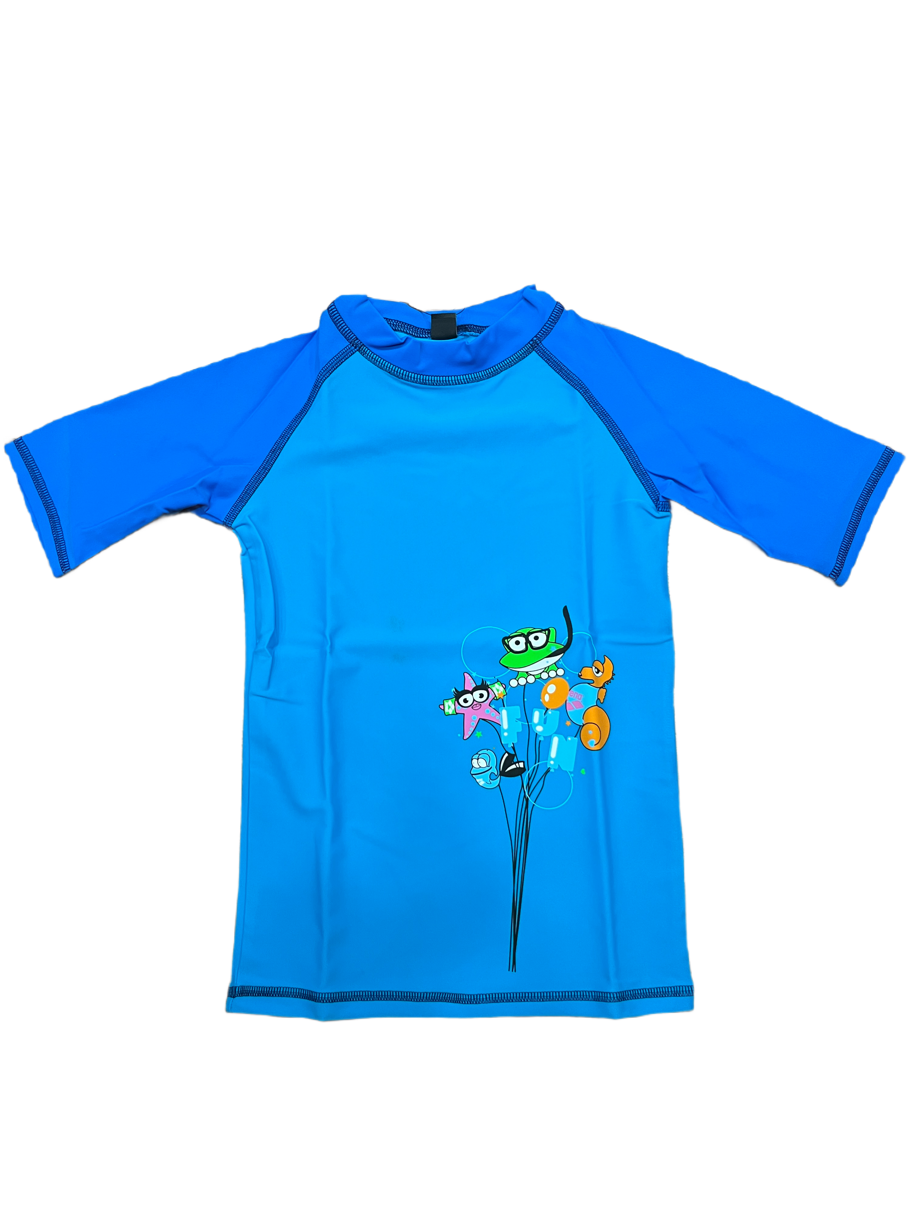Polera UV arena boy s/s tee turquoise pix blue