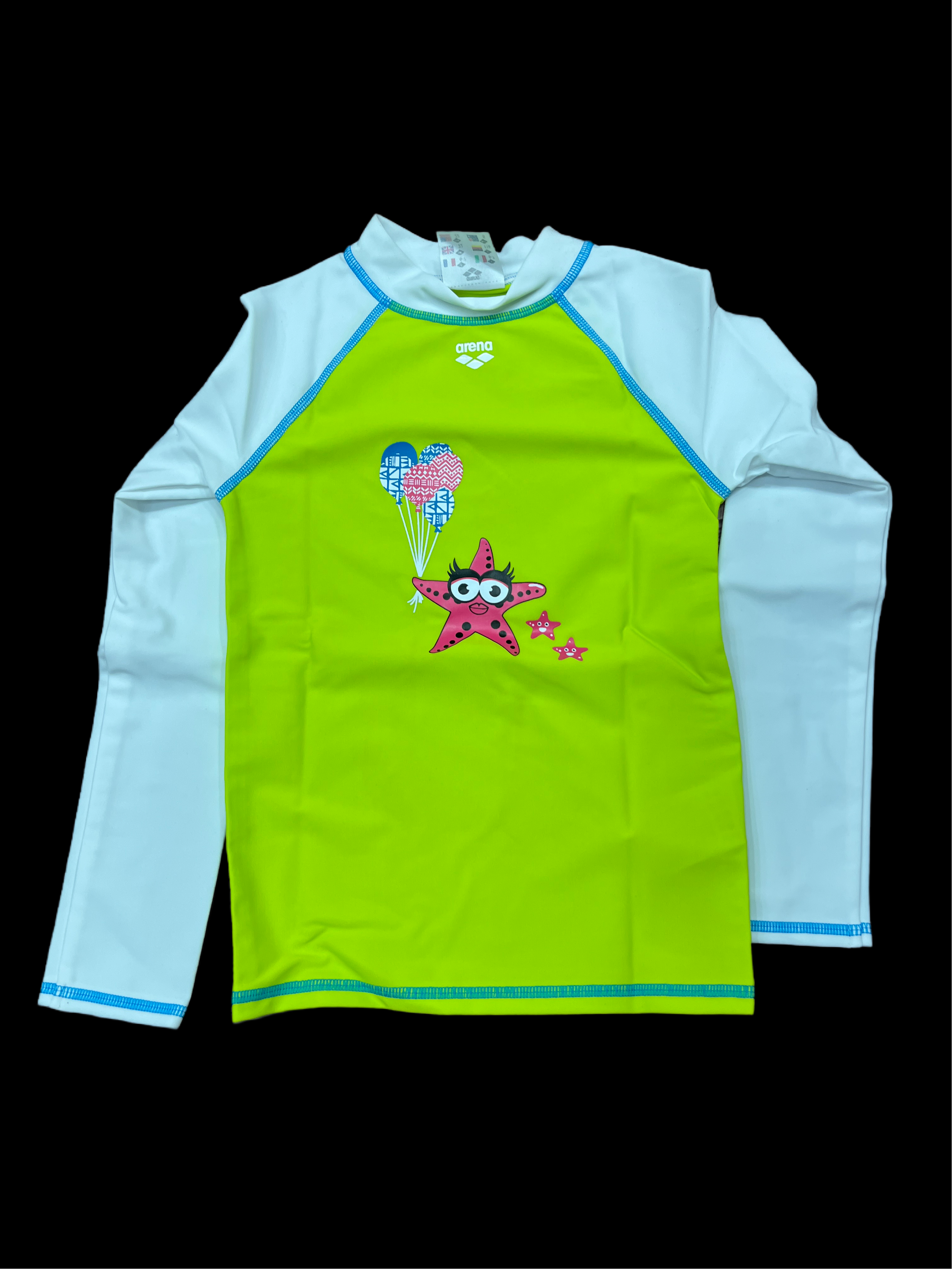 Polera arena UV tribe kids soft green white